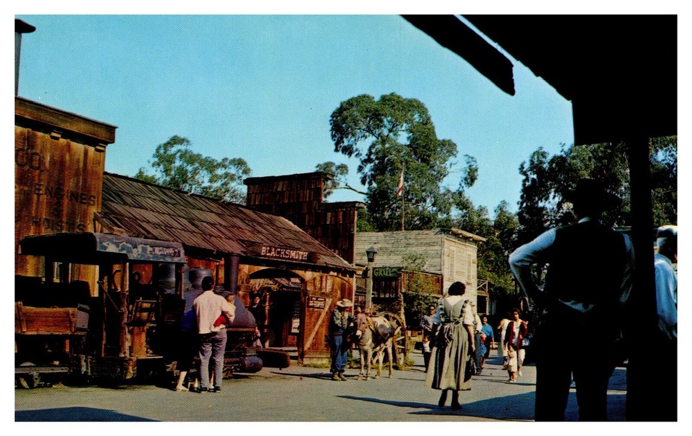 Buena Park California Main Street Ghost Town Knott's Berry Farm Chrome Postcard