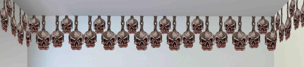 Spooky Dungeon Skull Backdrop Halloween Decor Prop Roll
