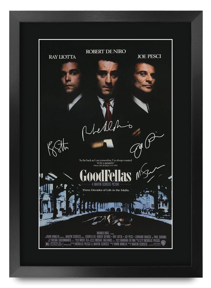HWC Trading Goodfellas Movie Poster The Cast Signed 16 x 12 inch Framed Gift ...