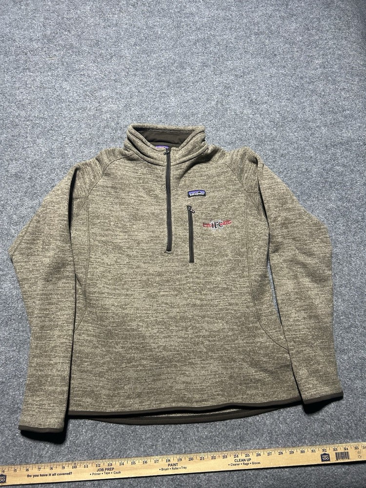 Patagonia Men's Better Sweater 1/4 Zip Fleece Brown Khaki Size Large Texas Tech