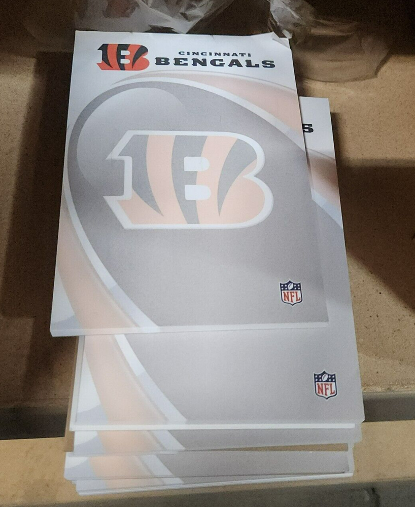 4pk Cincinnati Bengals Note Pad 40 Sheets Each Writing Paper NFL Official Merch