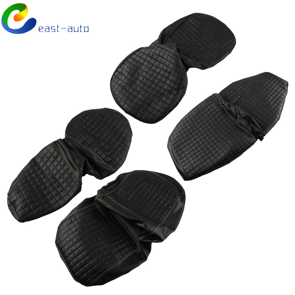 Black 4-Piece Golf Cart Seat Covers for Yamaha Drive/Drive 2 2007+ Models