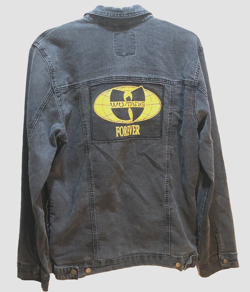 Wu-Tang Clan Forever Logo Hip Hop Black Rap Vintage 90s Music Denim Jacket XL
