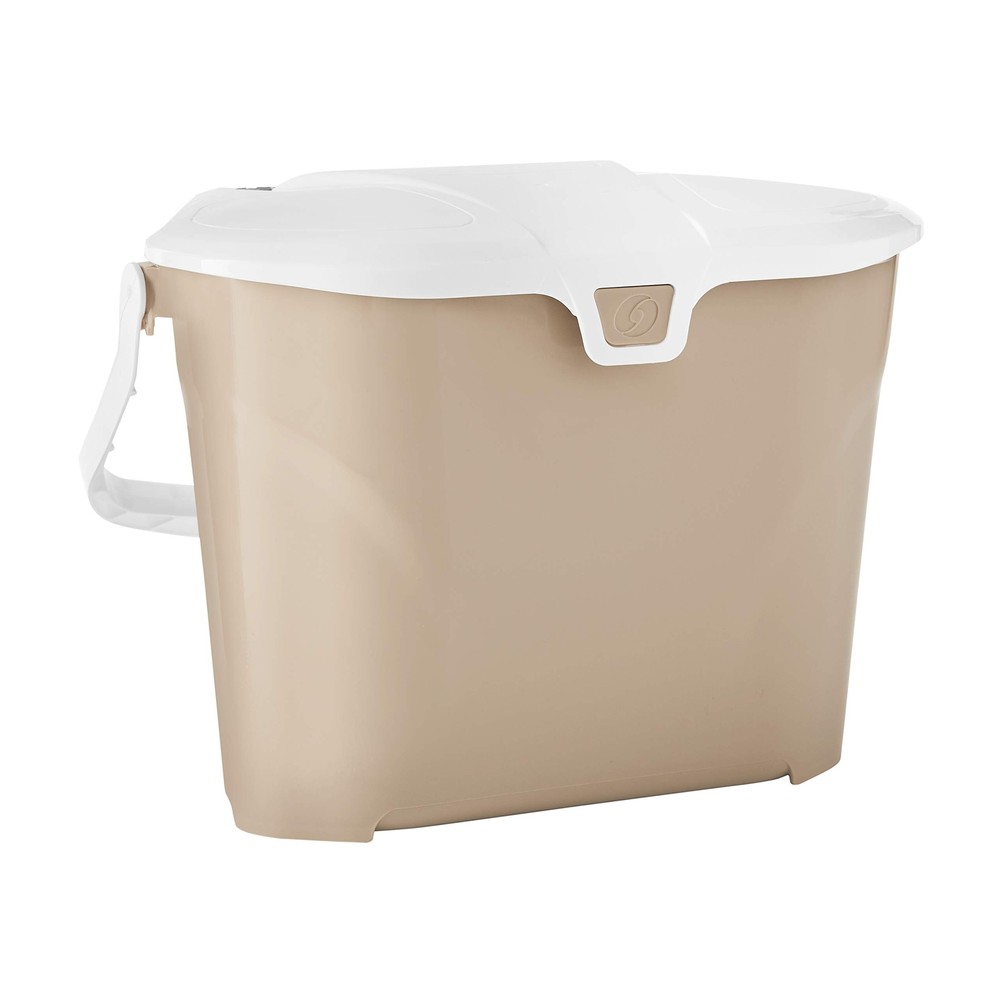 The Scrap Saver, 1.8 Gallon Large Capacity, Odor Reducing Kitchen Caddy, Beig...