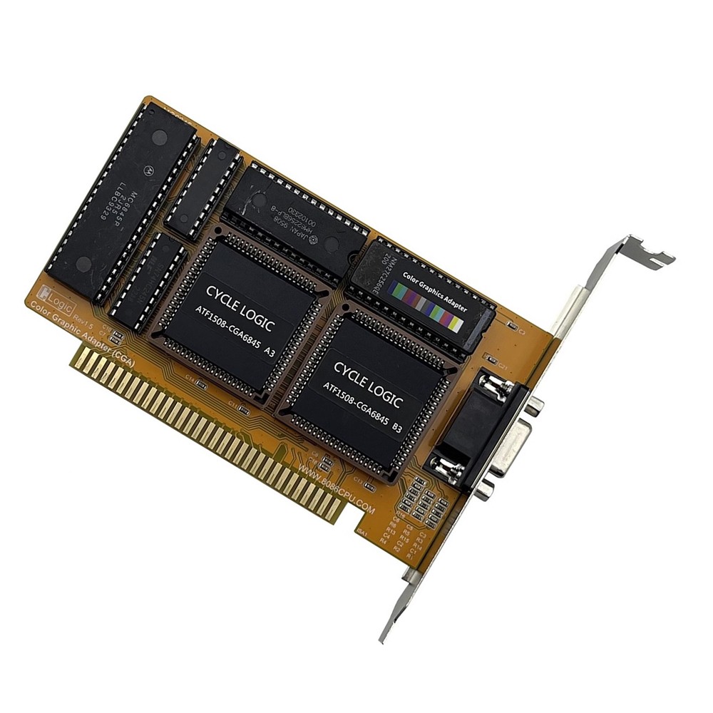 New CGA Graphics Vintage Card 16Kb 6845 Color Graphic Adapter ISA For IBM PC