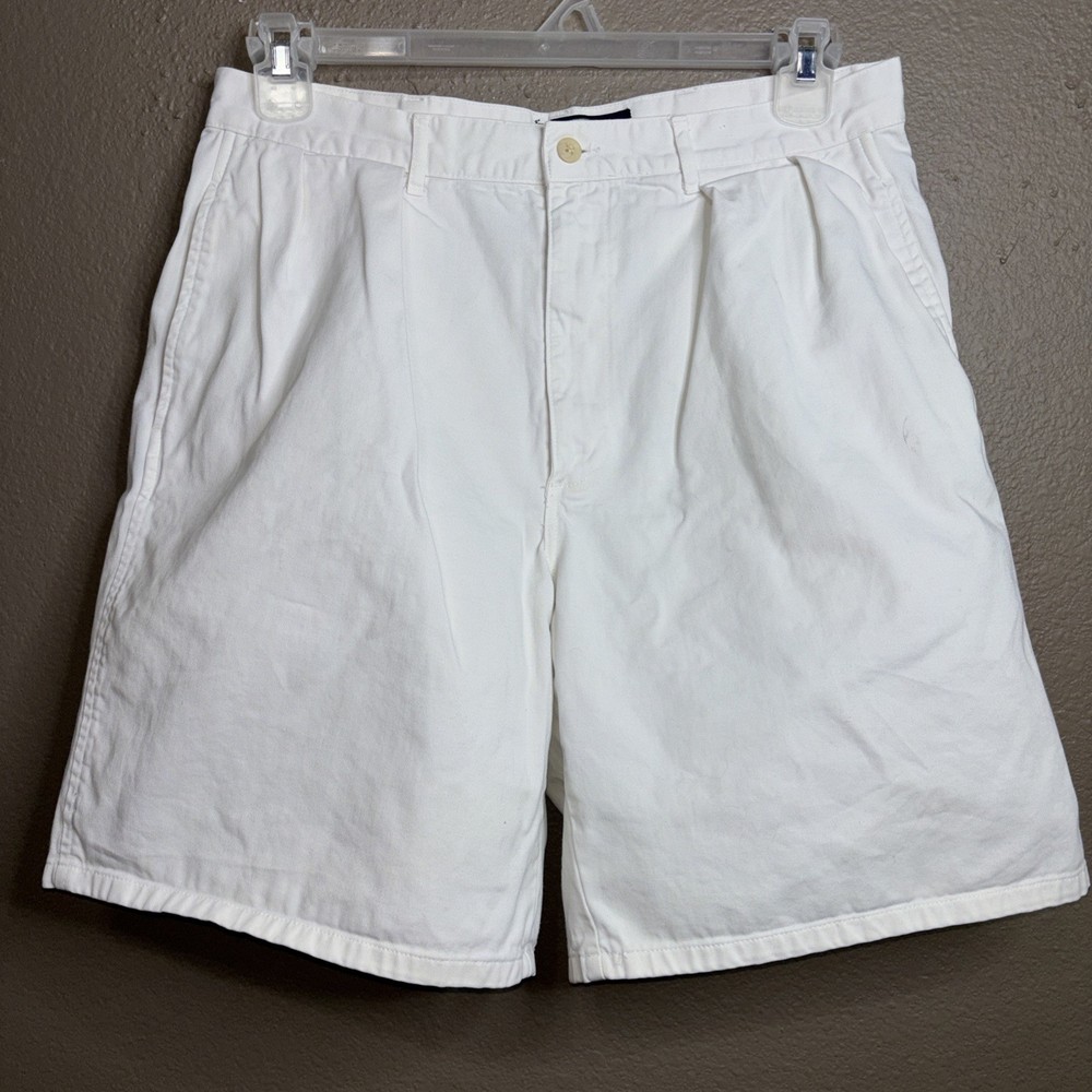 Polo Ralph Lauren Chino Shorts Men 32 Pleated Front Beige 100% Cotton