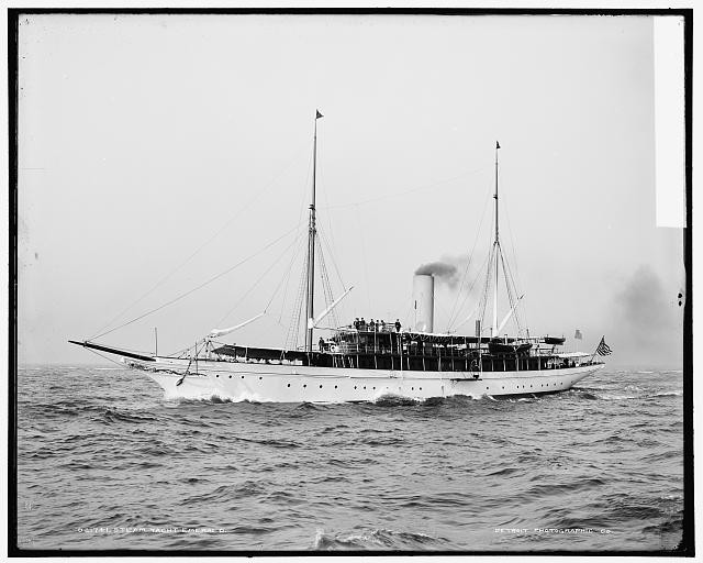Steam yacht Emerald,boats,ships,sailing,water vessels,Detroit Publishing,1900