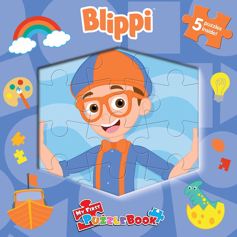 Blippi My First Puzzle Book - Jigsaw Puzzles for kids, 10-page board book, 5 pu,