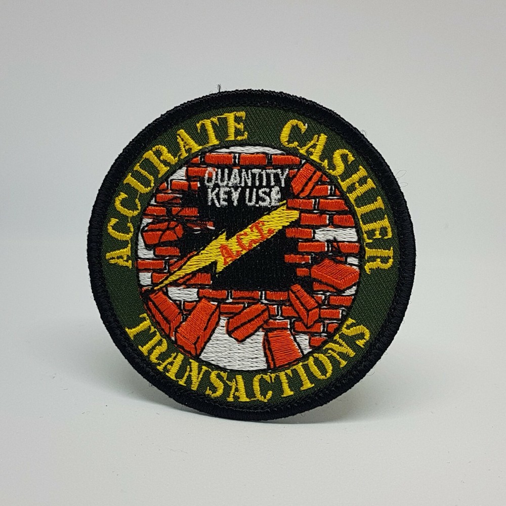 Accurate Cashier Transactions Quantity Key Use Patch Badge Applique Crest Logo-image