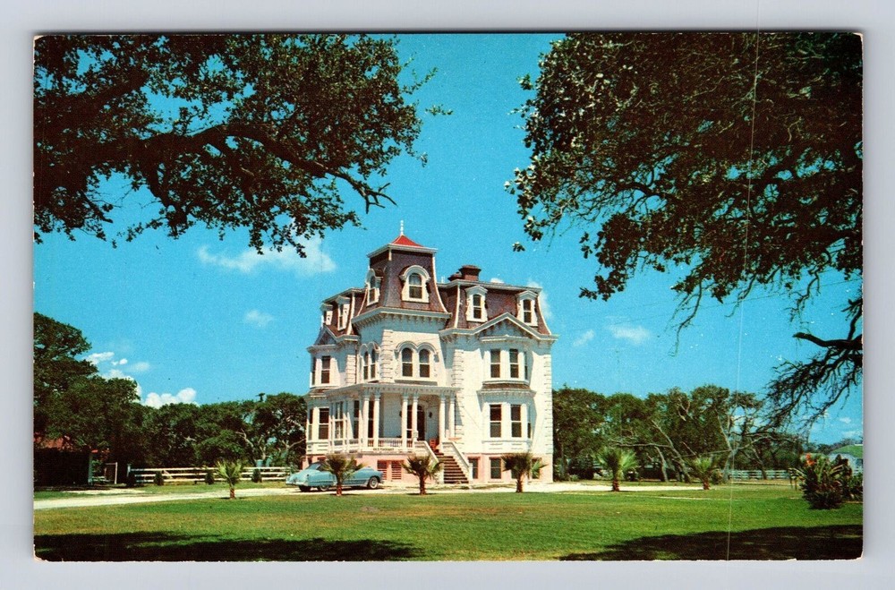Fulton Beach TX-Texas, Fulton Mansion, Antique Vintage Souvenir Postcard