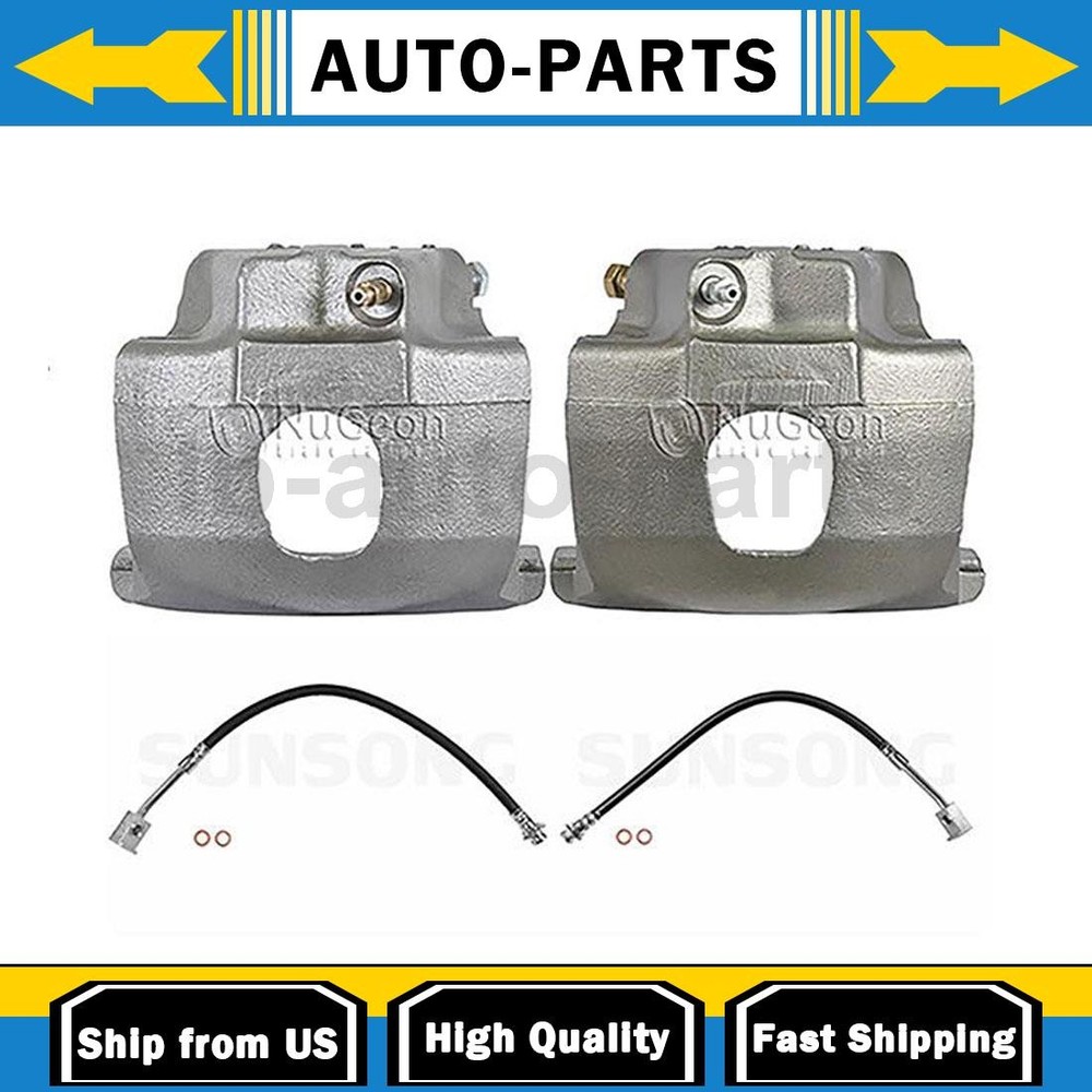 Front Brake Caliper with Hoses Driver Passenger Side Fits Ford F-100 3.9L 4.9L