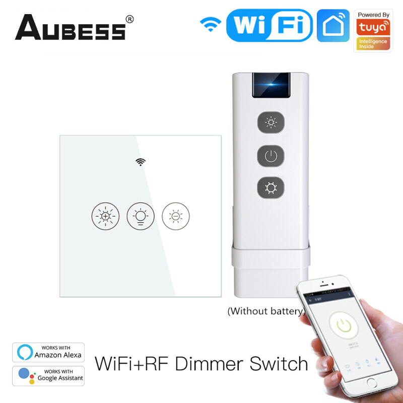 AUBESS Tuya Wifi Smart Wall Touch Sensor Switch LED Light Dimmer Switch Smart Li