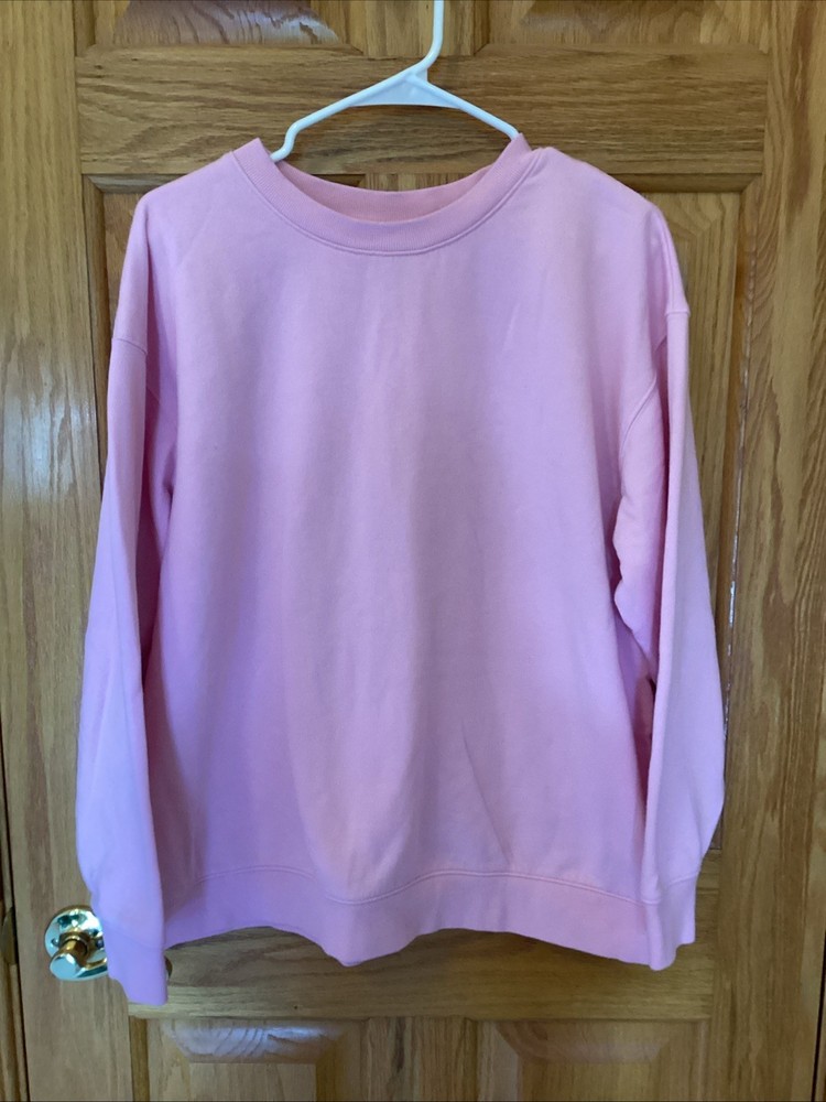 Universal Thread Women’s Size XL Pink Long Sleeve Crew Neck Sweatshirt CW1-662
