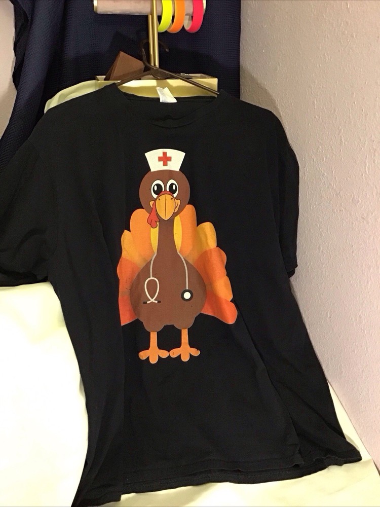 Thanksgiving Scrub Tops Women Turkey Nurse Holiday Nursing  3 XLT Shirt