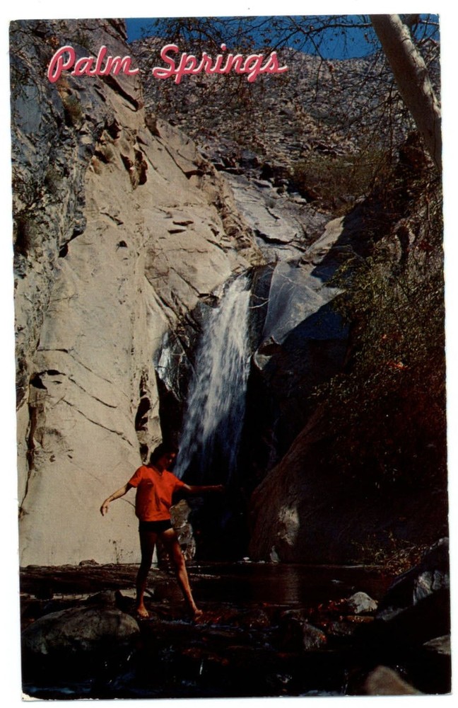 Tahquitz Falls ~ waterfall ~ Palm Springs California ~ postcard sku910