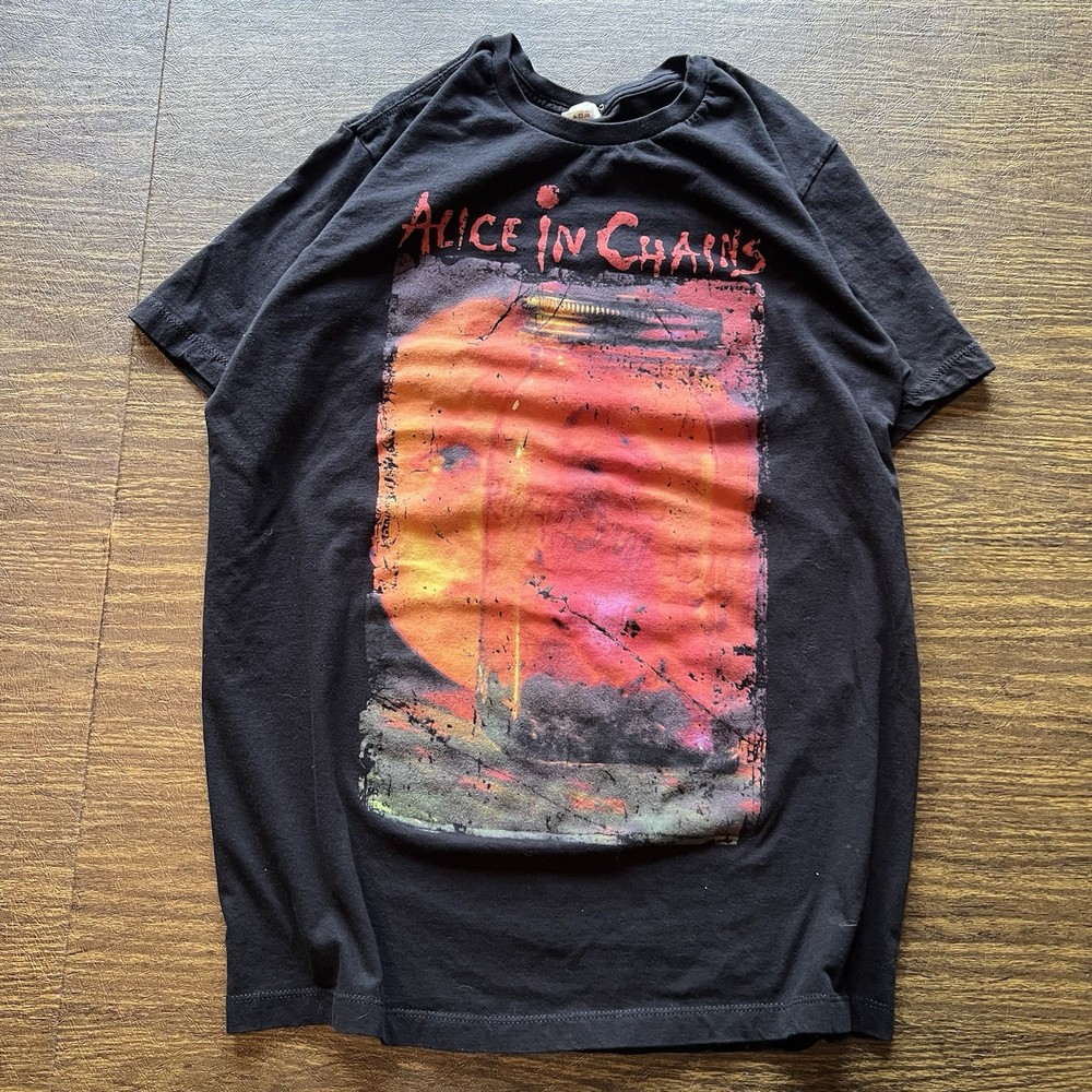 Alice In Chains Jar of Flies T-Shirt Mens M Black Band Tee Pacific Tag Grunge