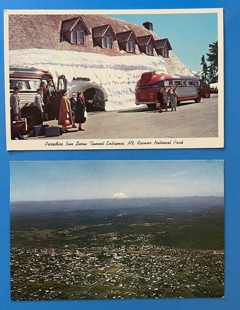 Centralia Washington & Mt. Rainier National Park Vintage Postcards Paradise Inn