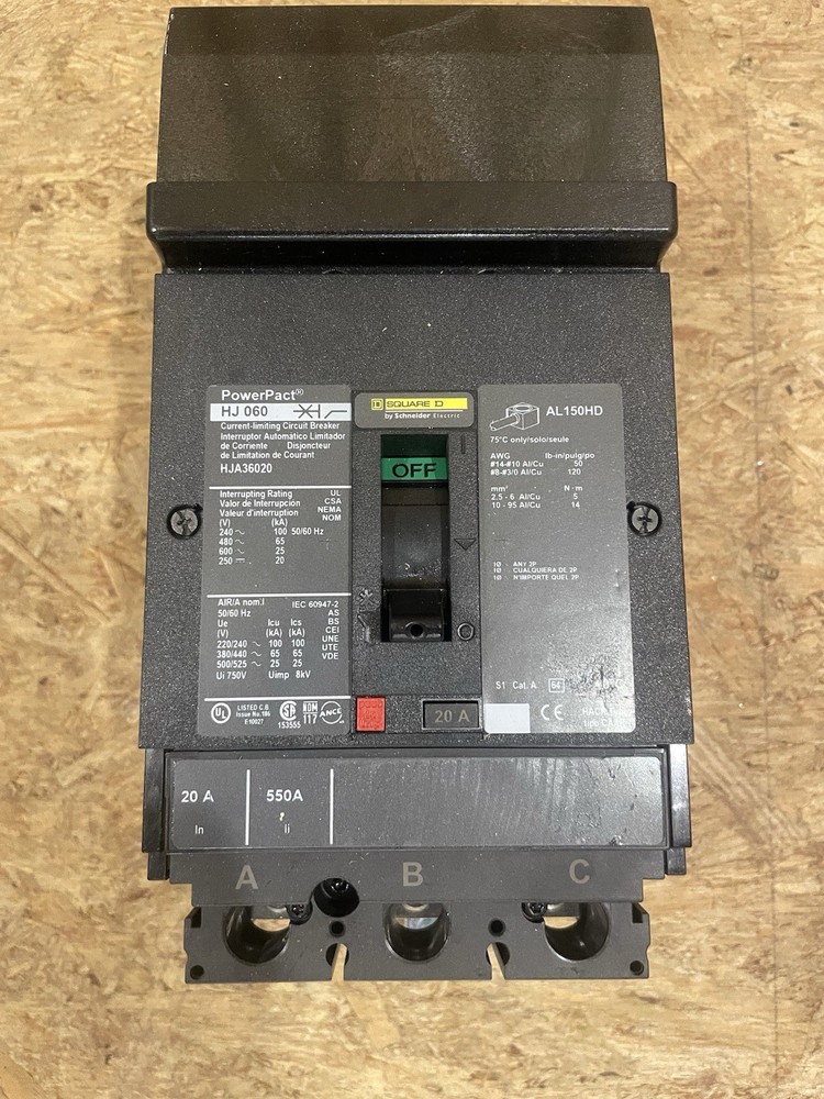 Square D HJA36020 Circuit Breaker