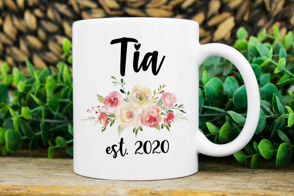 New Tia Gift Personalized New Tia Mug Promoted To Tia Tia Est Mug New Auntie To