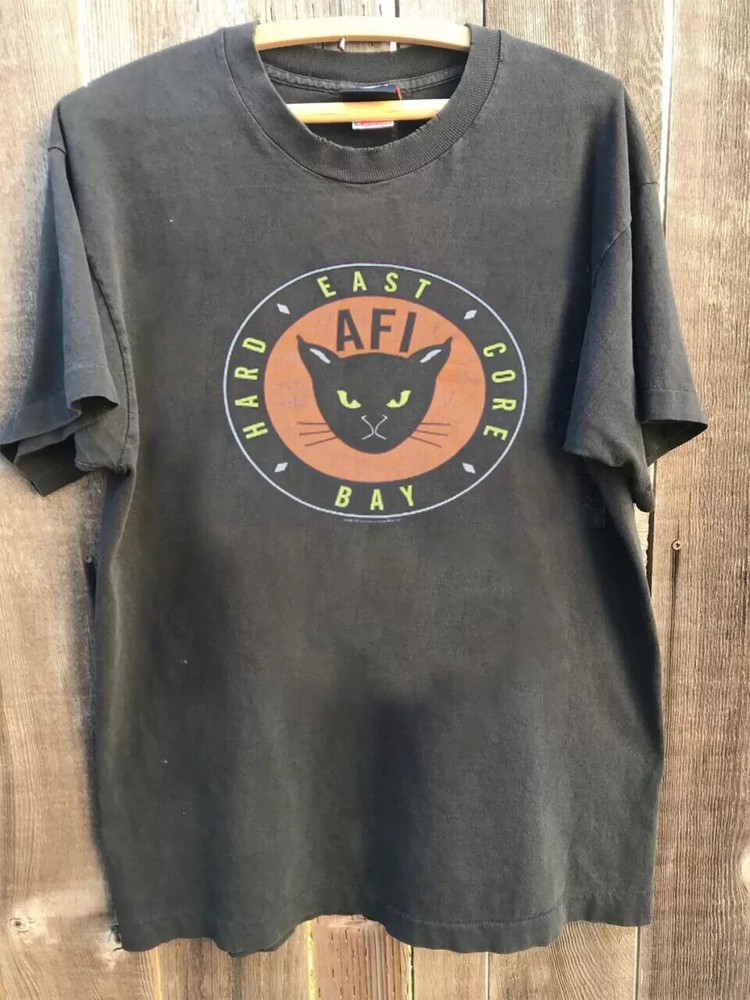 Vtg 90s AFI East Bay Hard Core Charcoal Cotton Unisex T shirt Reprint S-5XL
