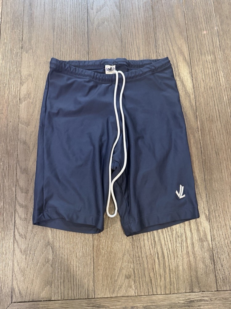 Mens JL Racing Compression Shorts Running Half Tights Navy Blue Rowing Medium