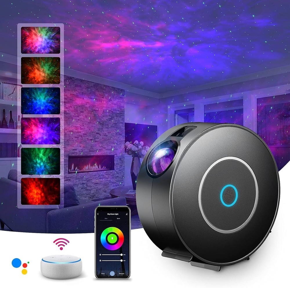 Smart Galaxy Star Projector, LED Nebula Ceiling Night Light with App & Voice ...