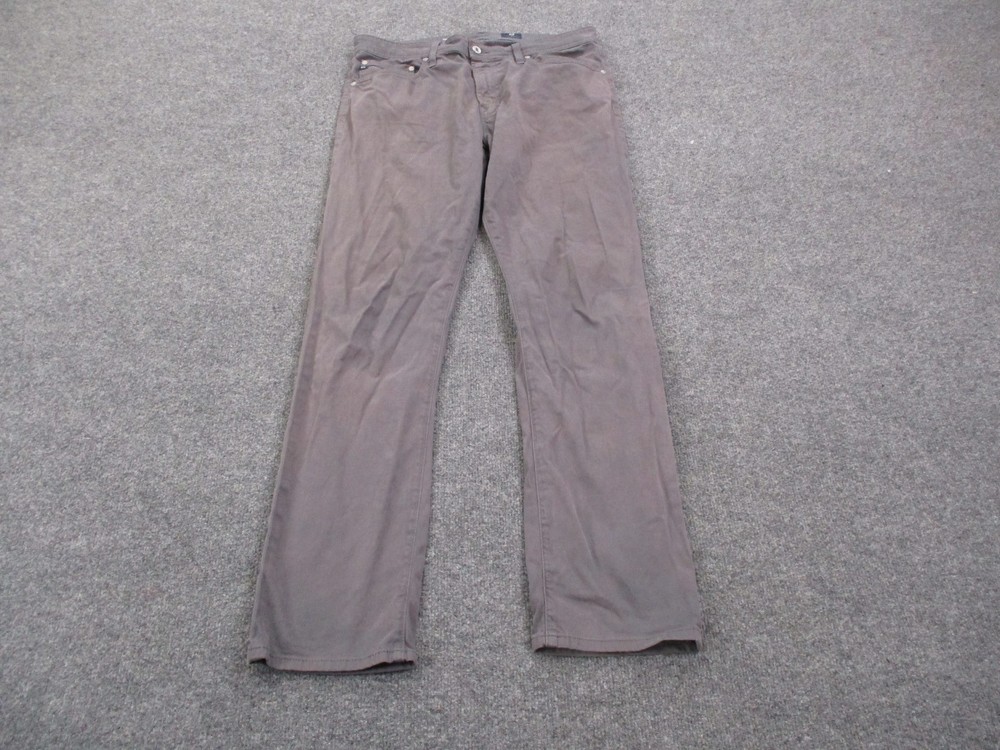 Adriano Goldschied Pants Mens 34 X 32 Gray Everett Slim Straight Business Casual