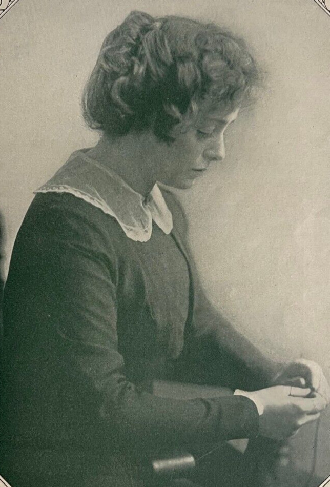 1909 Vintage Magazine Illustration Actress Maude Adams