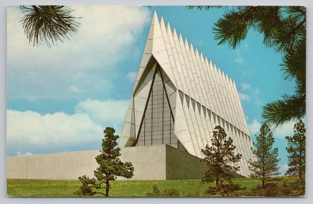 Cadet Chapel US Air Force Academy Colorado Springs CO Postcard
