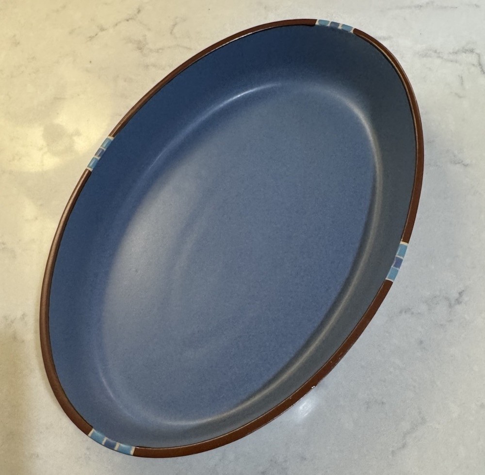 Dansk Sky Blue Mesa Oval Baker Casserole Dish- Portugal, Excellent!
