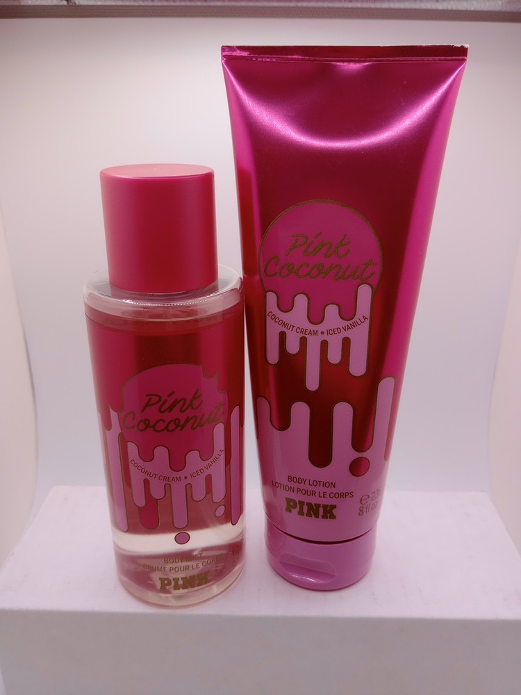 Victoria's Secret Pink Coconut Fragrance Mist & Lotion Set By PINK New & SEALED