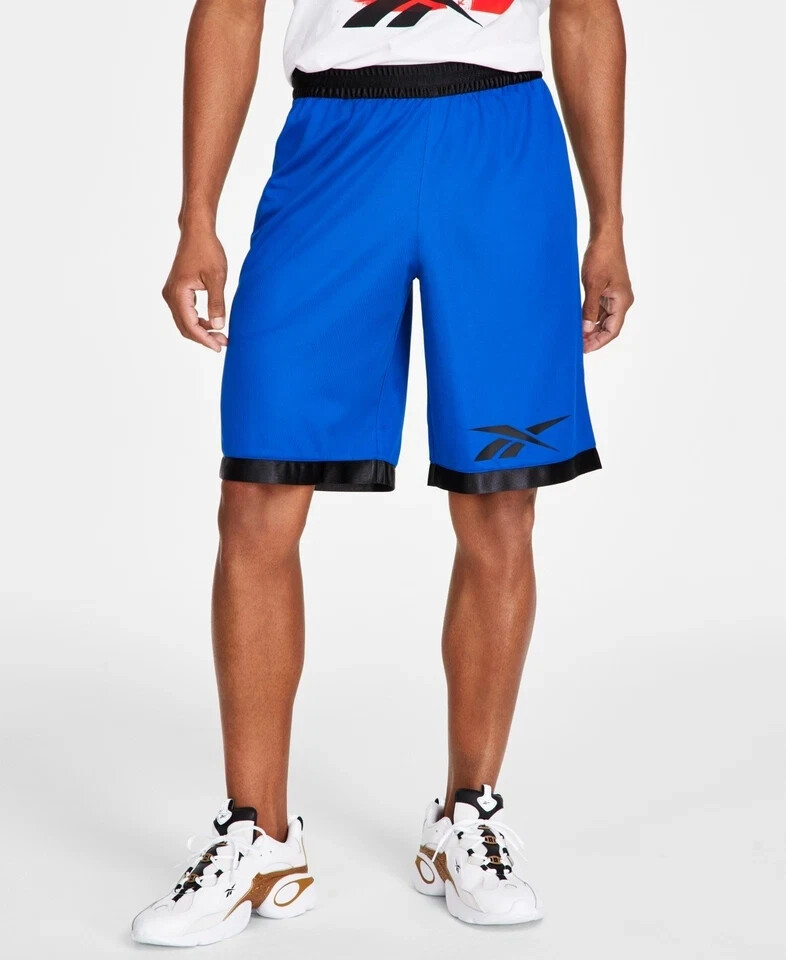 Reebok Men's Regular Fit Casual Mesh Basketball Shorts, Blue, Size S
