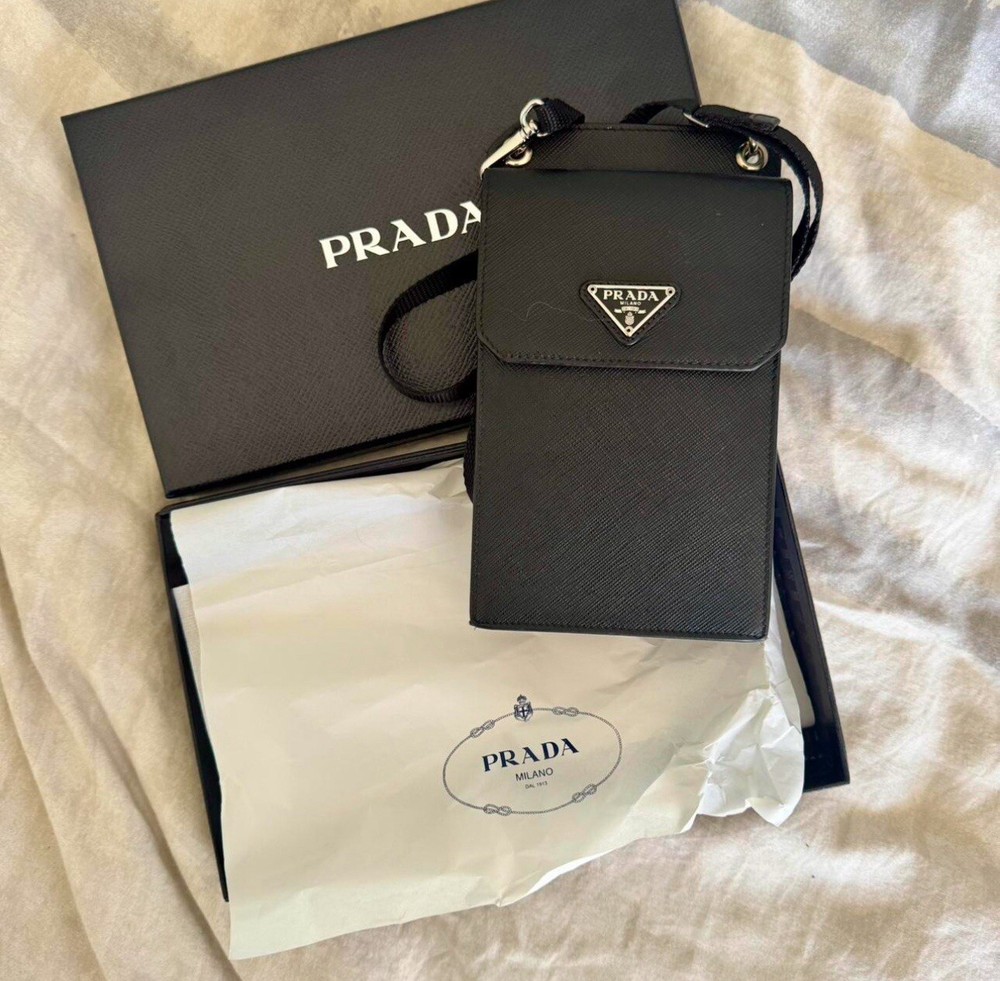 Prada Leather Crossbody Bag with Adjustable Strap