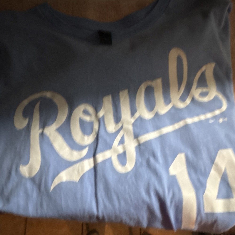 Royals Caglianone 14 Blue Graphic Baseball T-Shirt Men's XL Short Sleeve