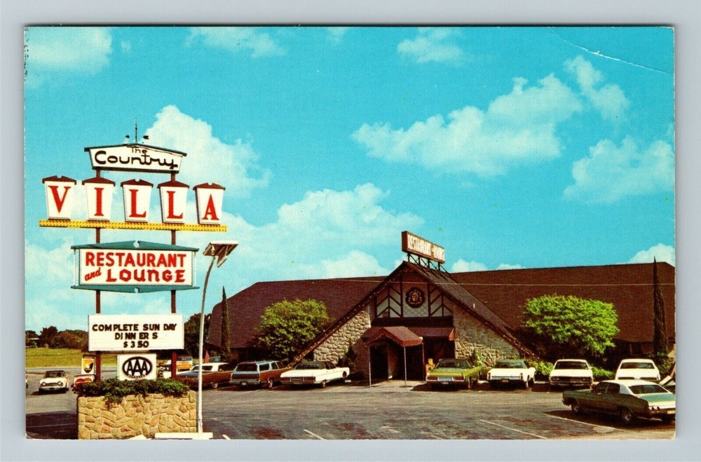 Pinellas Park FL-Florida, Country Villa Restaurant & Lounge, Vintage Postcard