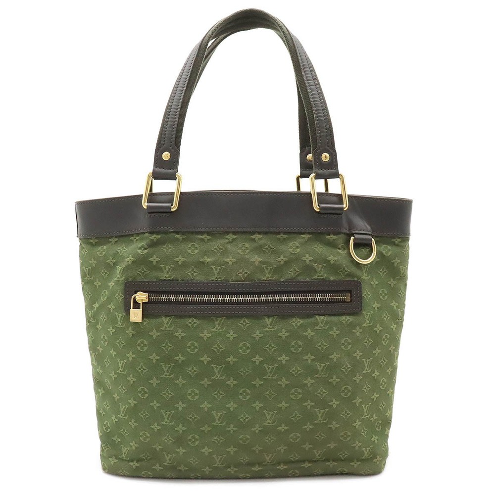 LOUIS VUITTON Monogram Mini Lucille GM Canvas Leather Tote Shoulder Bag TST