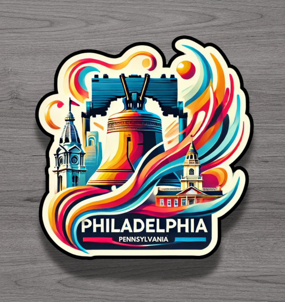 Philadelphia Philly Pennsylvania Fridge Magnet or Laptop Sticker