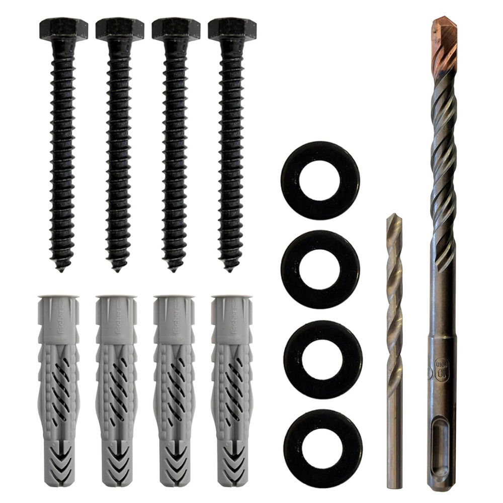 Lag Bolt Kit for Mounting a TV into Wood or Concrete - Includes Heavy Duty Bolts