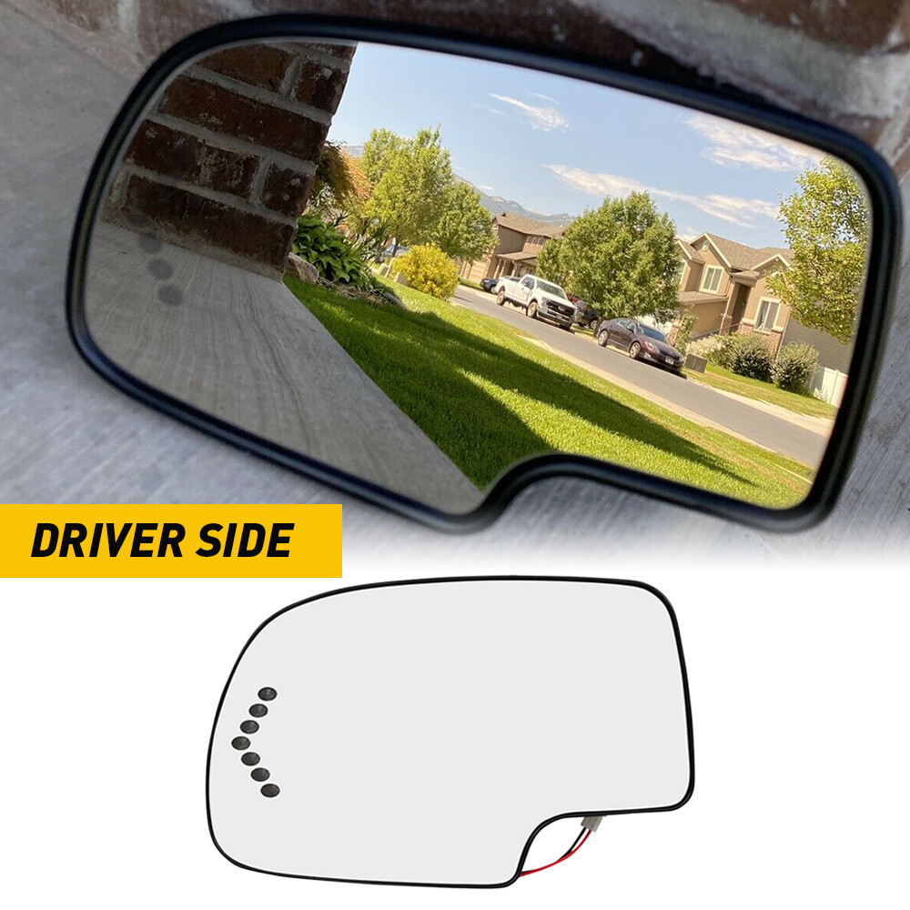 Heated Power Turn Signal LED Side Mirror Glass Driver LH 88944391 For Chevy