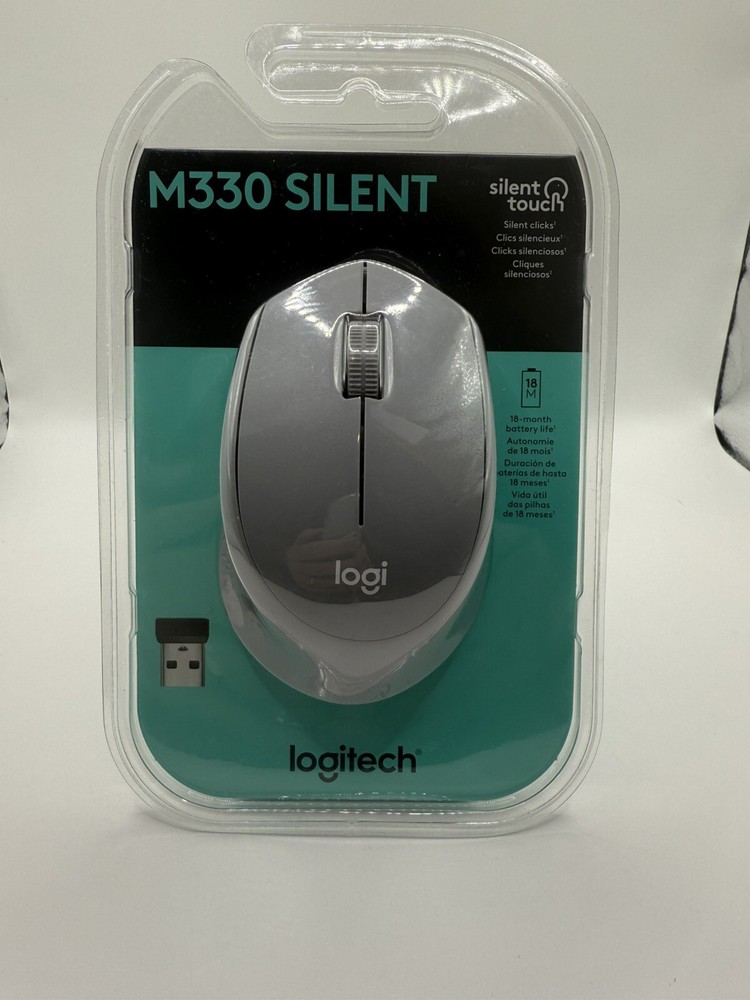 Upgrade to the Logitech M330 Silent Wireless USB Mouse in Sleek Silver