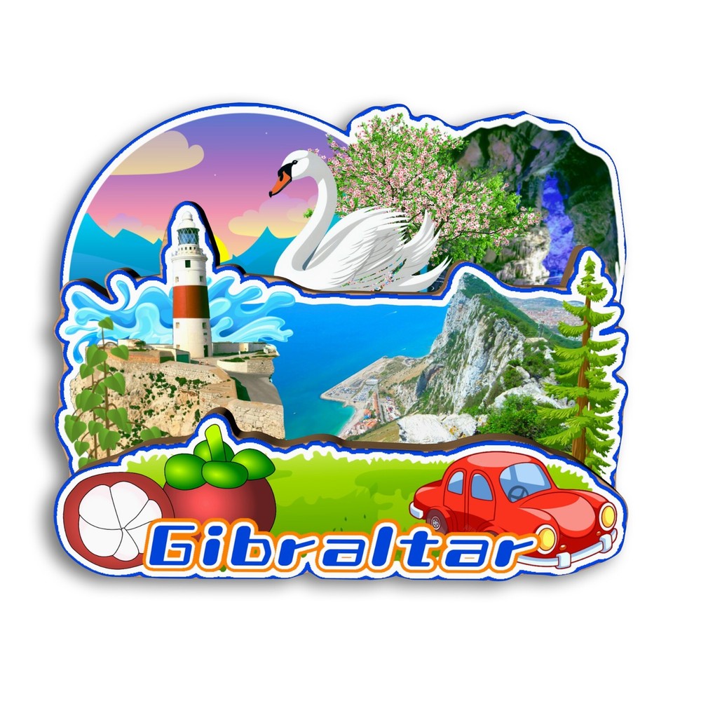 Gibraltar Refrigerator magnet 3D travel souvenirs wood craft gifts