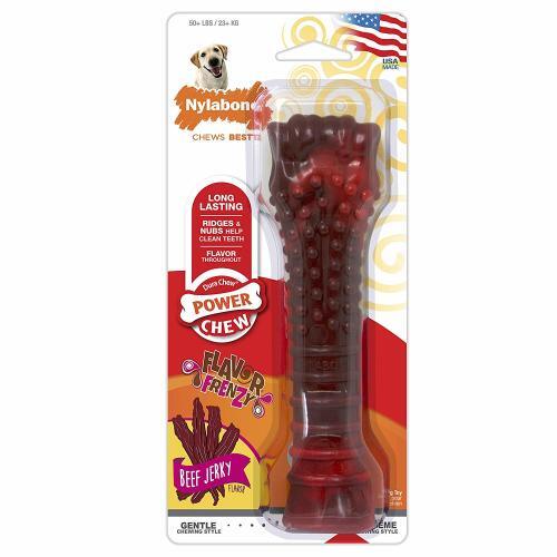 Nylabone Flavor Frenzy Power Chew Dog Toy Beef Jerky; 1