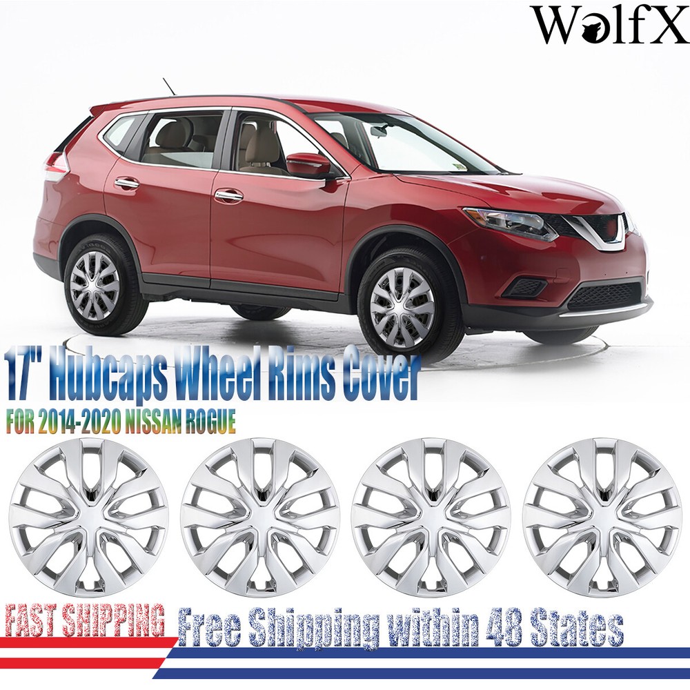 4Pcs 17 Inch Wheel Rim Cover Hubcaps Trim Rings for 2014-2020 Nissan Rogue