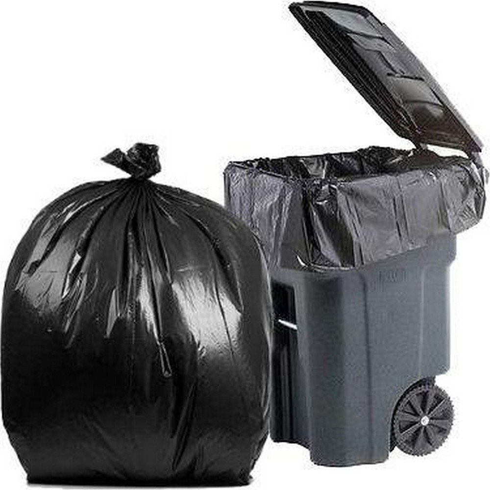 50 Gallon 1.9MIL Black Garbage Bags Heavy Duty For Cleaning Bags 100 Count