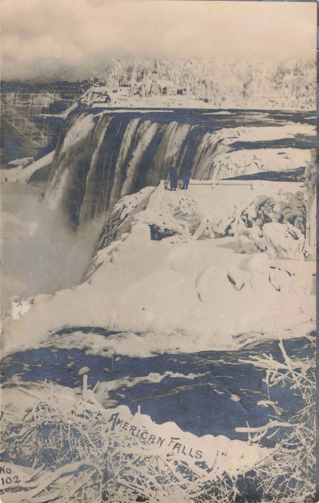 RPPC Niagara Falls NY FRED B. PECK Wonderful Artistic Capture of American Falls