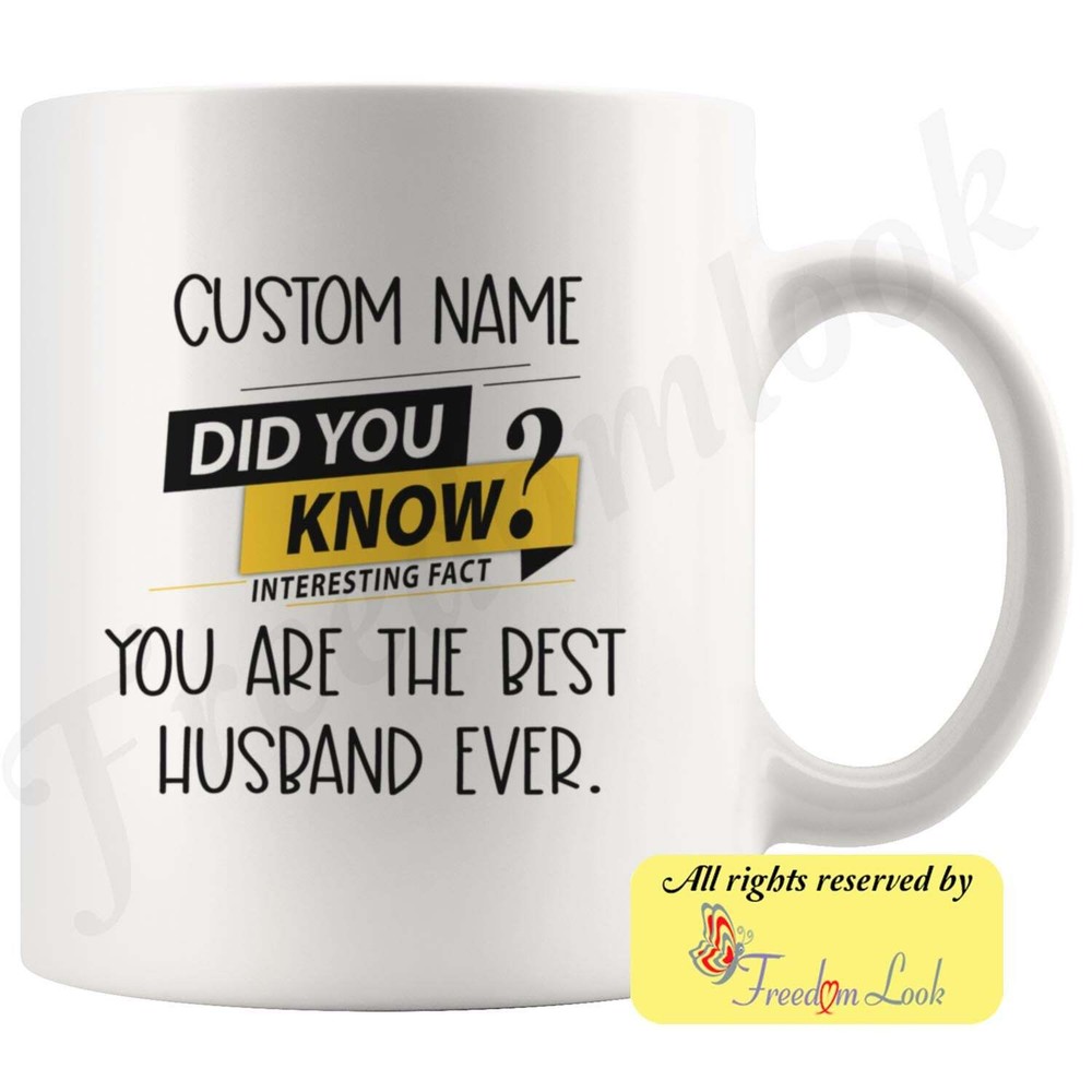Husband Coffee Mug Husband Personalized Gifts New Husband Mug Hubby Coffee Mug