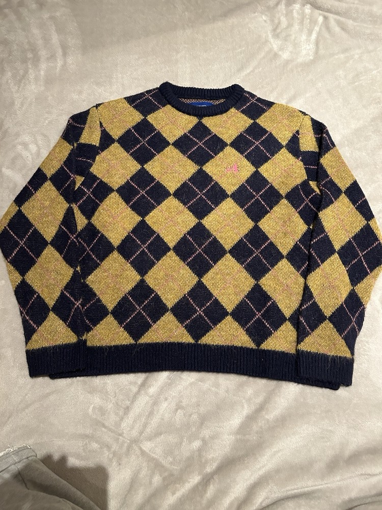 Men's Awake NY Argyle Crewneck Sweater in Multicolor – Size M