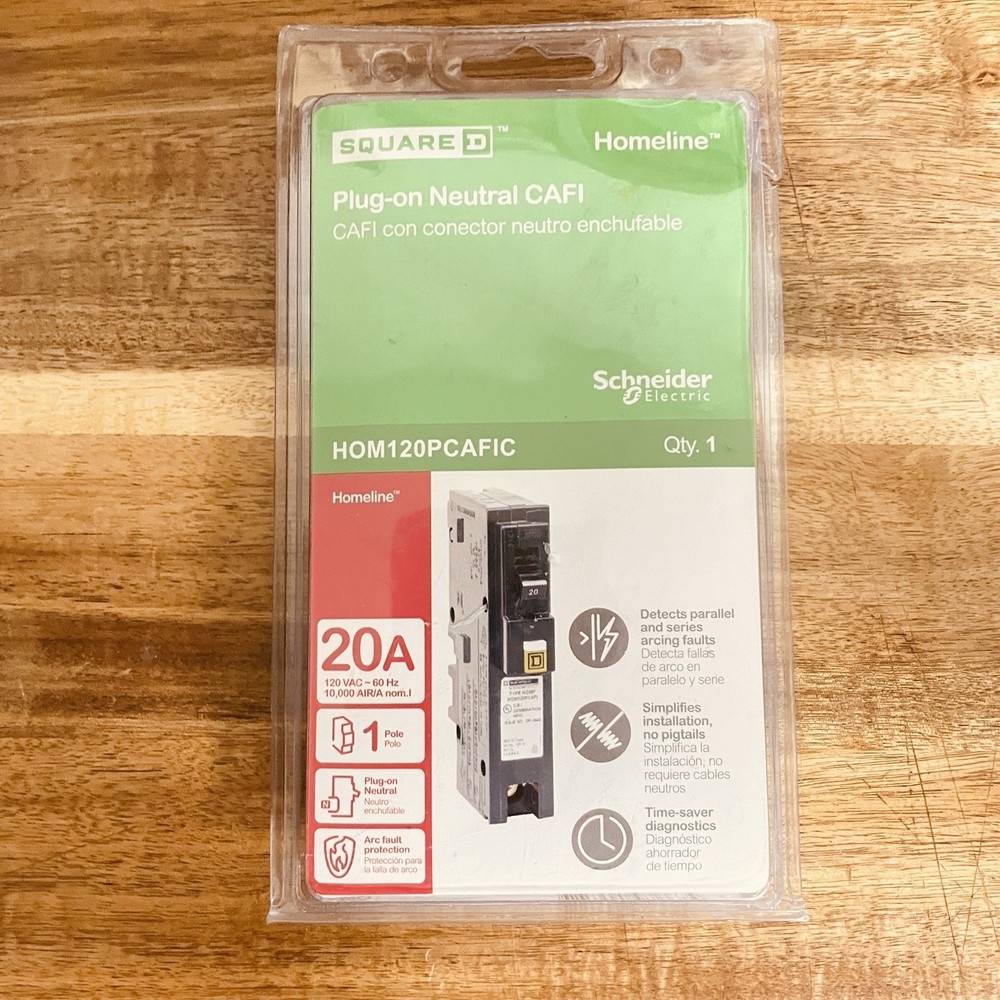 Square D HOM120PCAFIC Homeline Plug-On Neutral 20A Single-Pole NIB