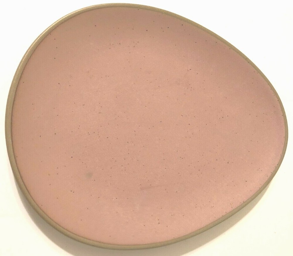 2020 Target Threshold Stoneware Salmon Pear Shaped 8.5 Inch Salad Plate
