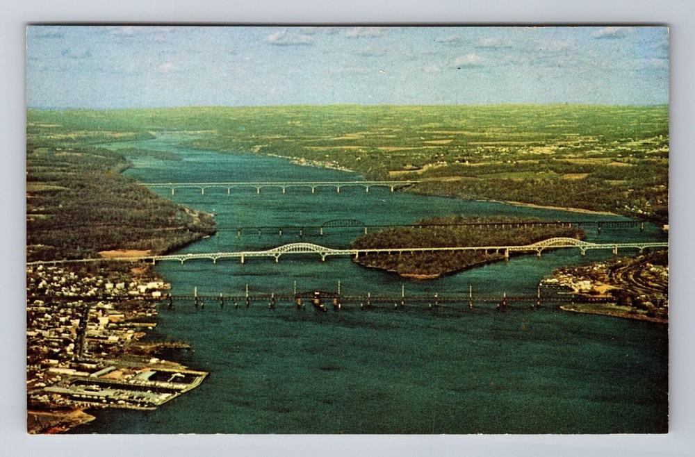 Perryville MD-Maryland, Susquehanna River, JFK Expressway Vintage Postcard
